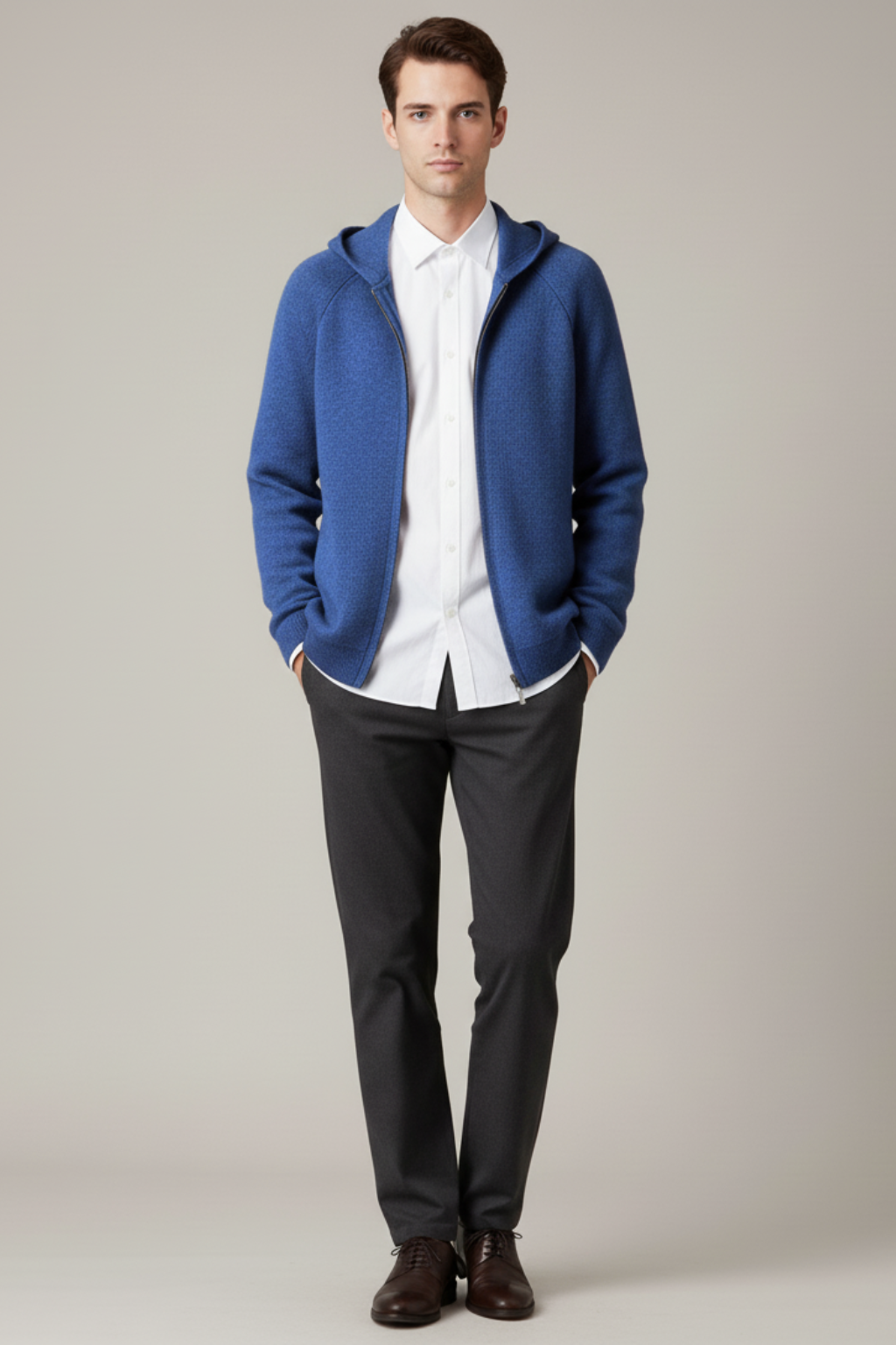 Men’s Thick Hooded Cardigan