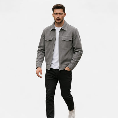 Men’s Minimalist Textured Shacket