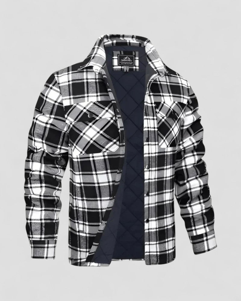 Men’s Plaid Quilted Shacket
