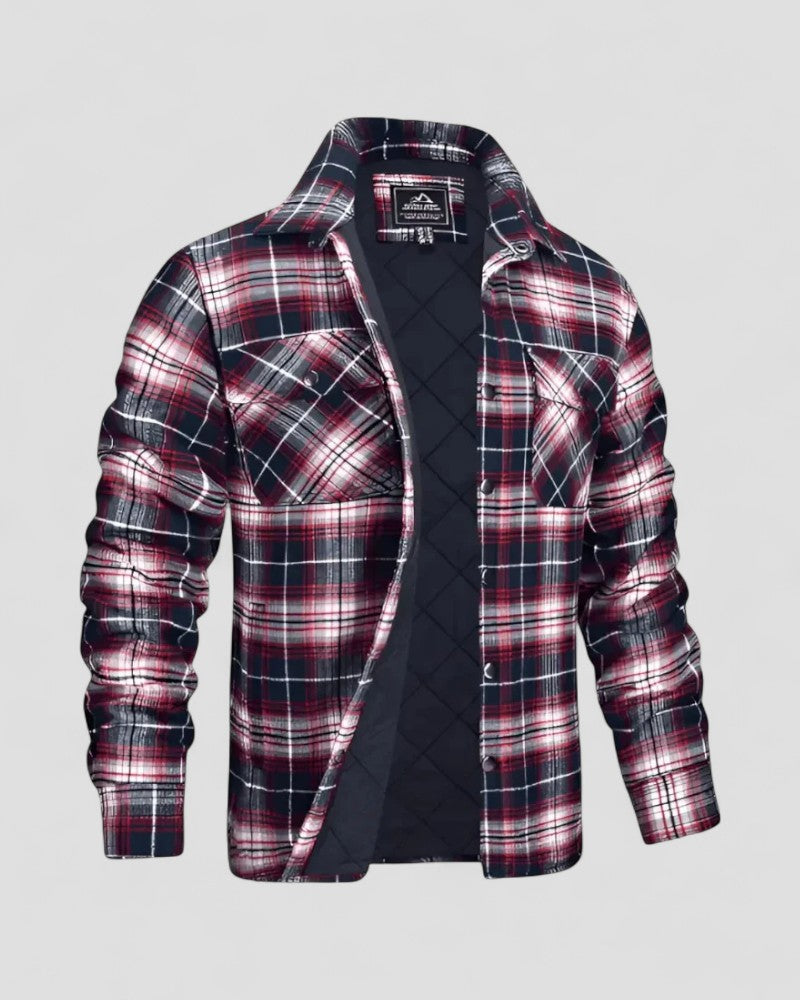 Men’s Plaid Quilted Shacket