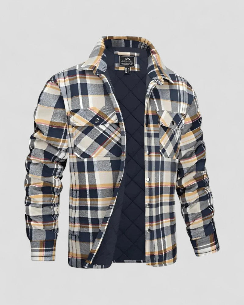 Men’s Plaid Quilted Shacket