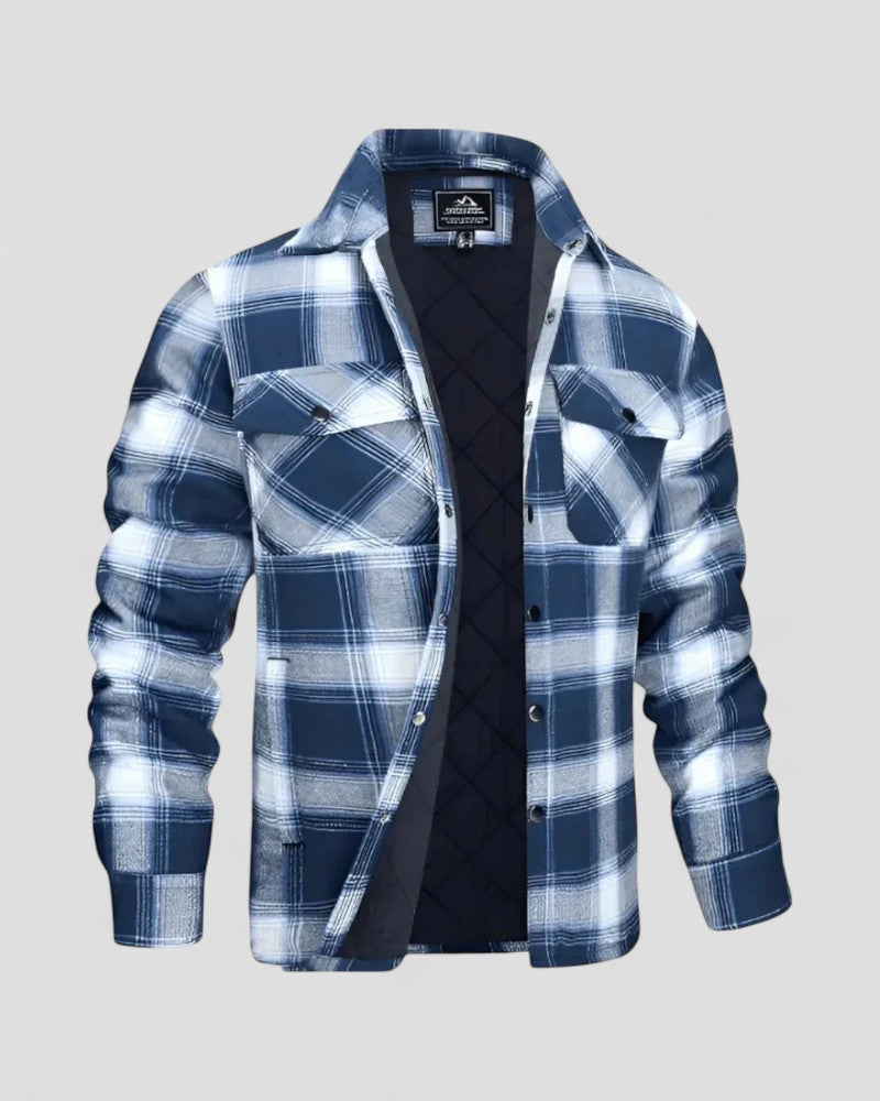 Men’s Plaid Quilted Shacket