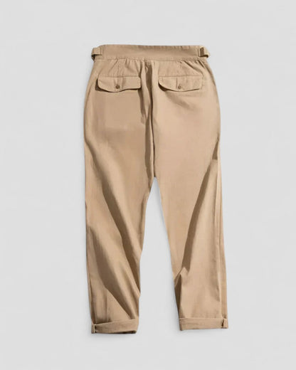 Men's Vintage Cotton Blend Straight Leg Trousers