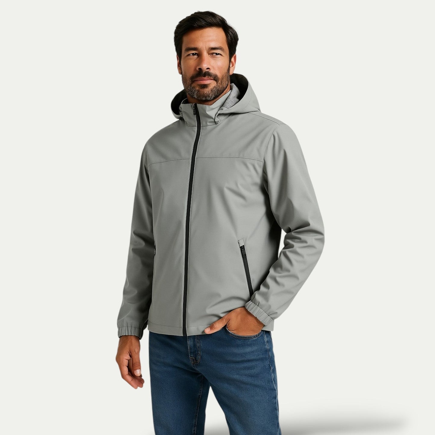 Men’s Minimalist Lightweight Hooded Windbreaker
