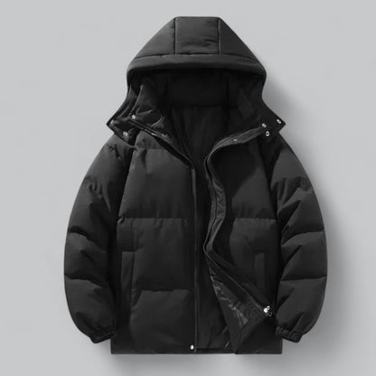 Men’s Quilted Detachable Hood Puffer Jacket