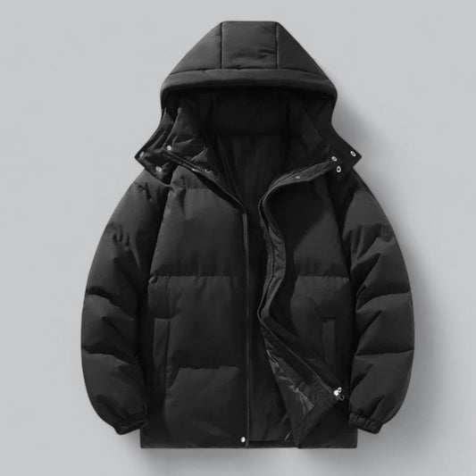 Men’s Quilted Detachable Hood Puffer Jacket