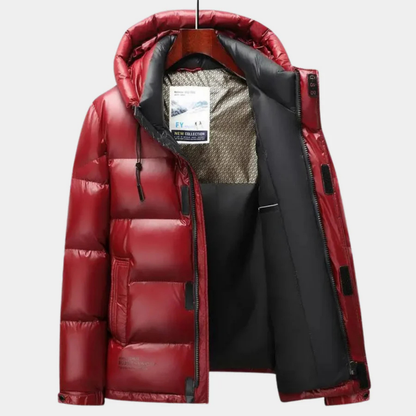 Levi | Men’s Winter Puffer Jacket — Warm, Hooded, and Zippered
