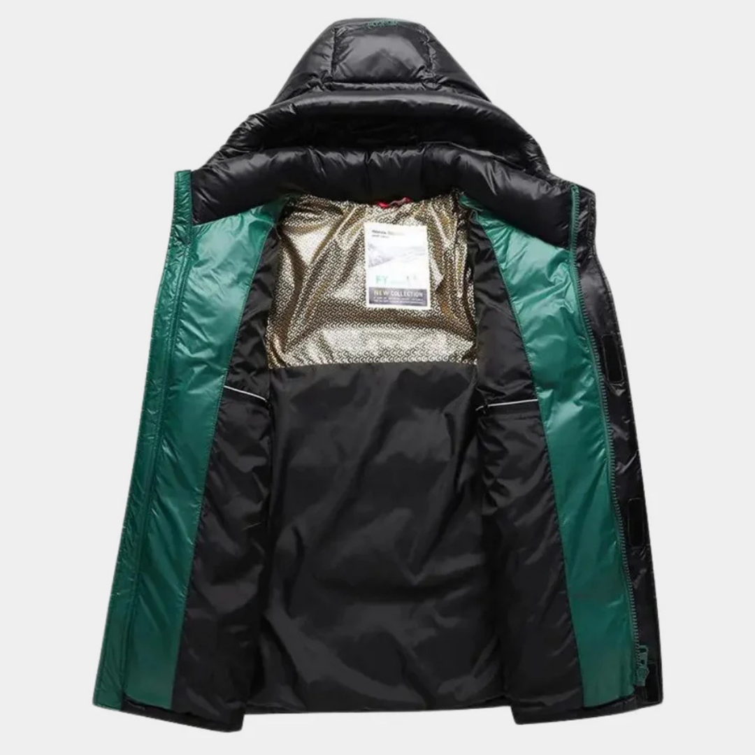 Levi | Men’s Winter Puffer Jacket — Warm, Hooded, and Zippered