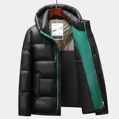 Levi | Men’s Winter Puffer Jacket — Warm, Hooded, and Zippered
