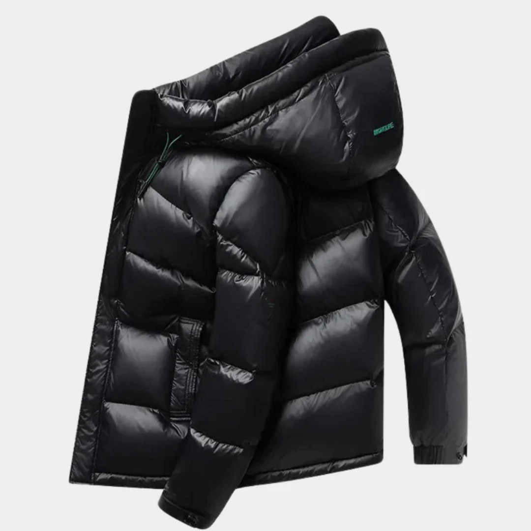 Levi | Men’s Winter Puffer Jacket — Warm, Hooded, and Zippered