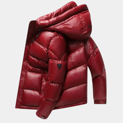 Levi | Men’s Winter Puffer Jacket — Warm, Hooded, and Zippered