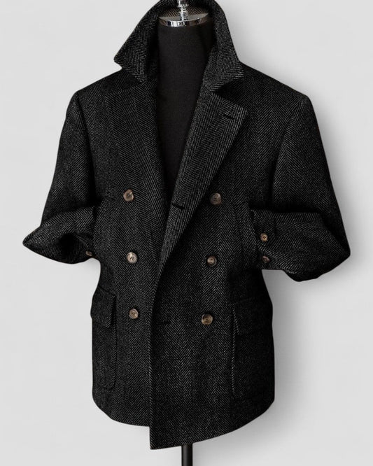 Men’s Classic Wool Herringbone Blazer