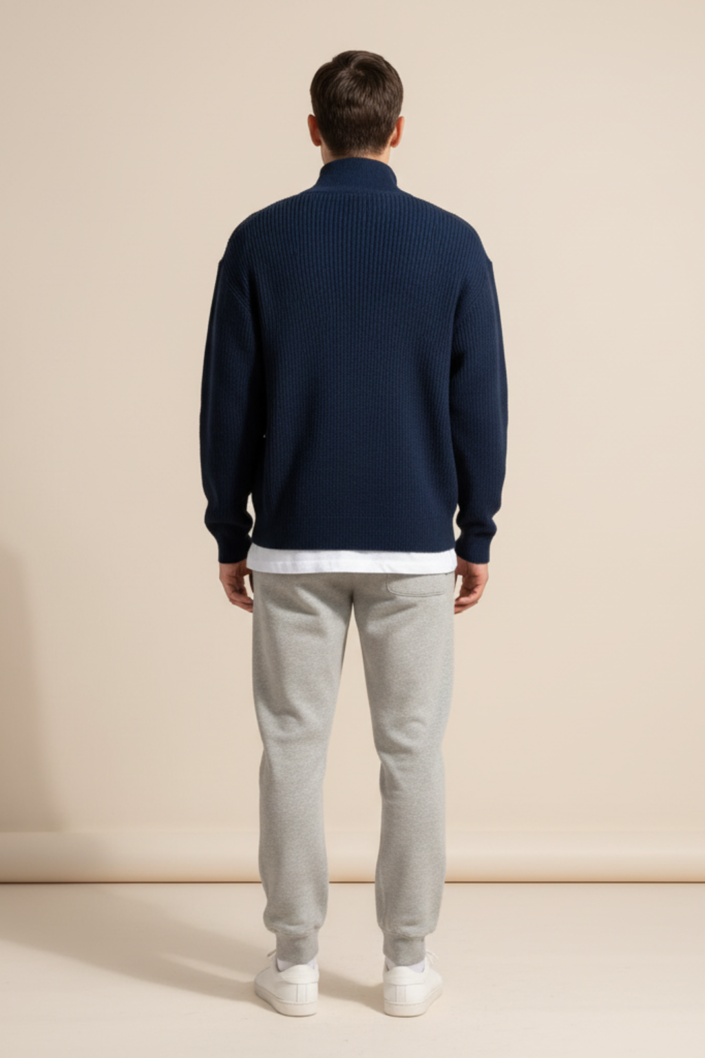 Men’s Wool Blend Half Zip Sweater