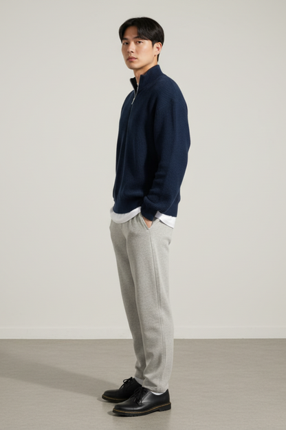 Men’s Wool Blend Half Zip Sweater