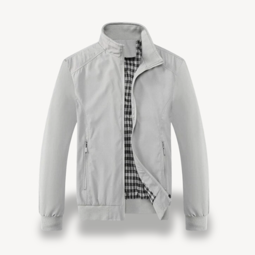 Men’s Lightweight Plaid Lined Bomber Jacket