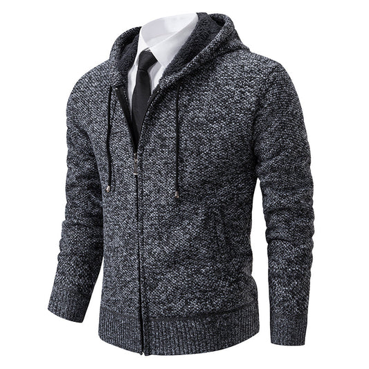 Men’s Textured Full-Zip Cardigan Sweater