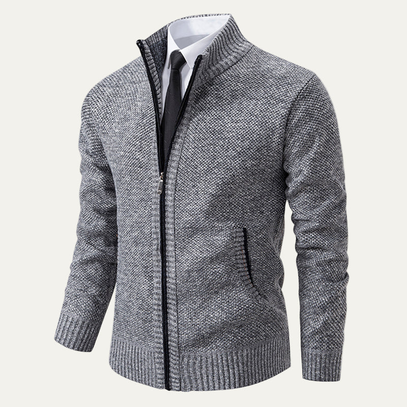 Men’s Diamond Knit Full-Zip Cardigan