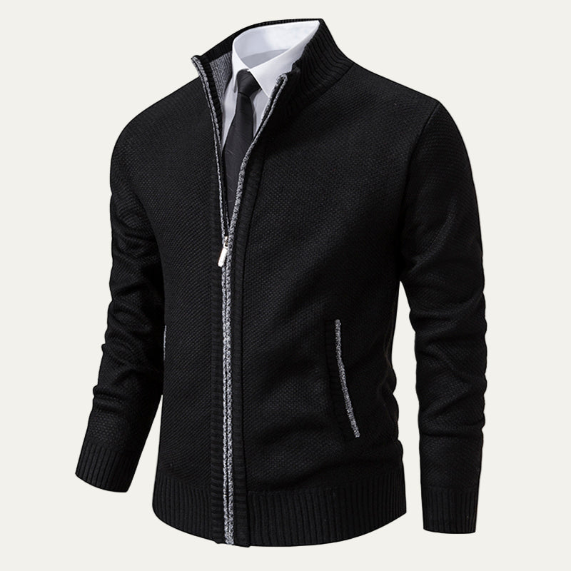 Men’s Diamond Knit Full-Zip Cardigan