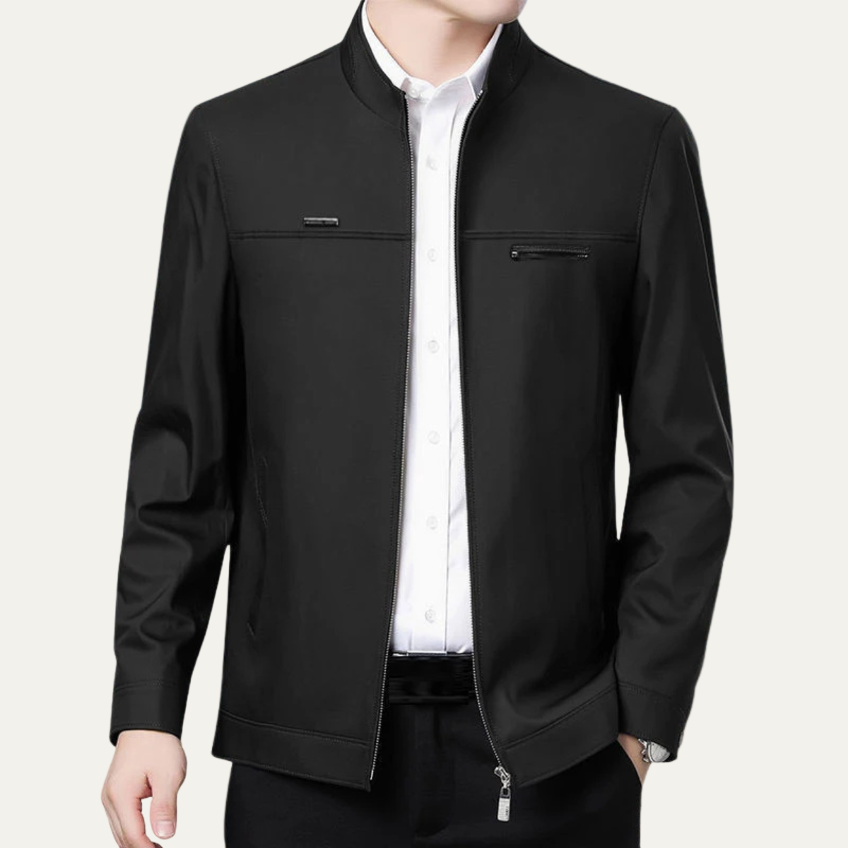 Men’s Mandarin Collar Casual Jacket