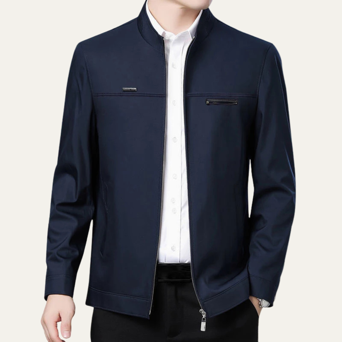 Men’s Mandarin Collar Casual Jacket