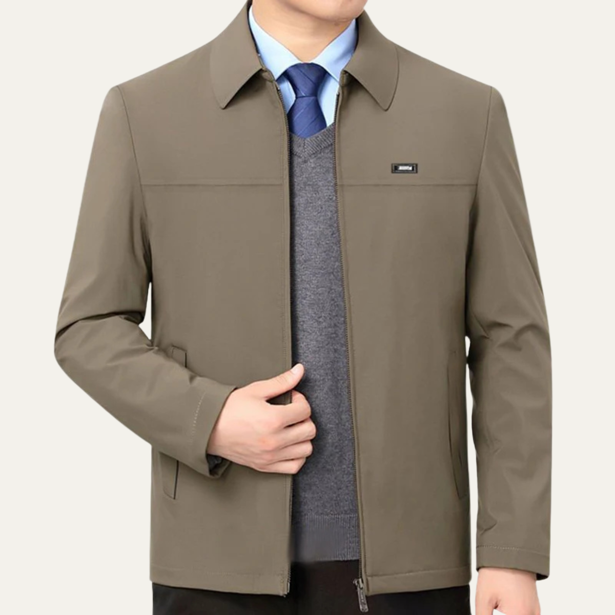 Men’s Mandarin Collar Casual Jacket