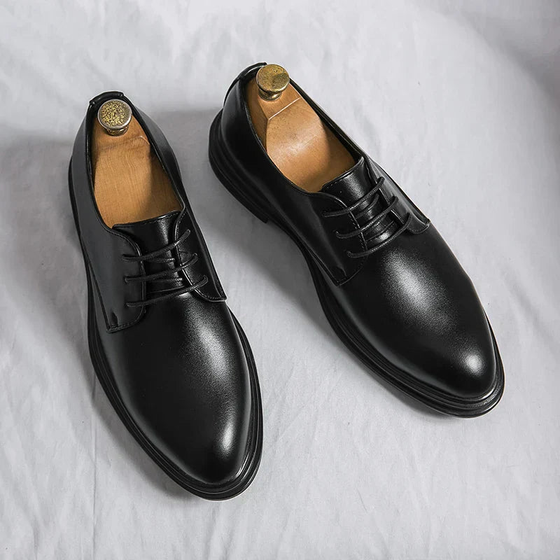 Classic Men's Leather Tie Shoes