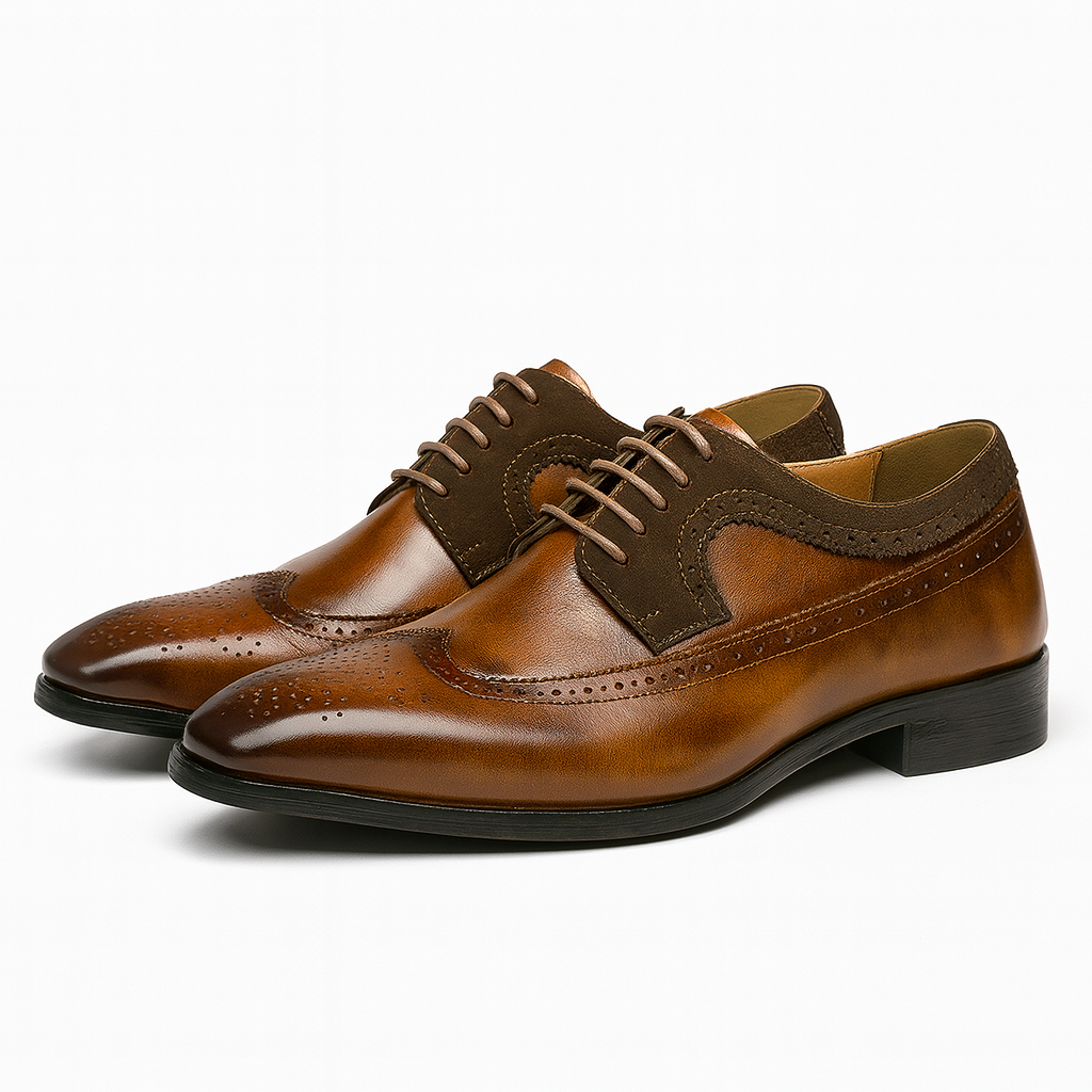 Men’s Brogue Oxford Shoes – Classic Formal Lace-Up