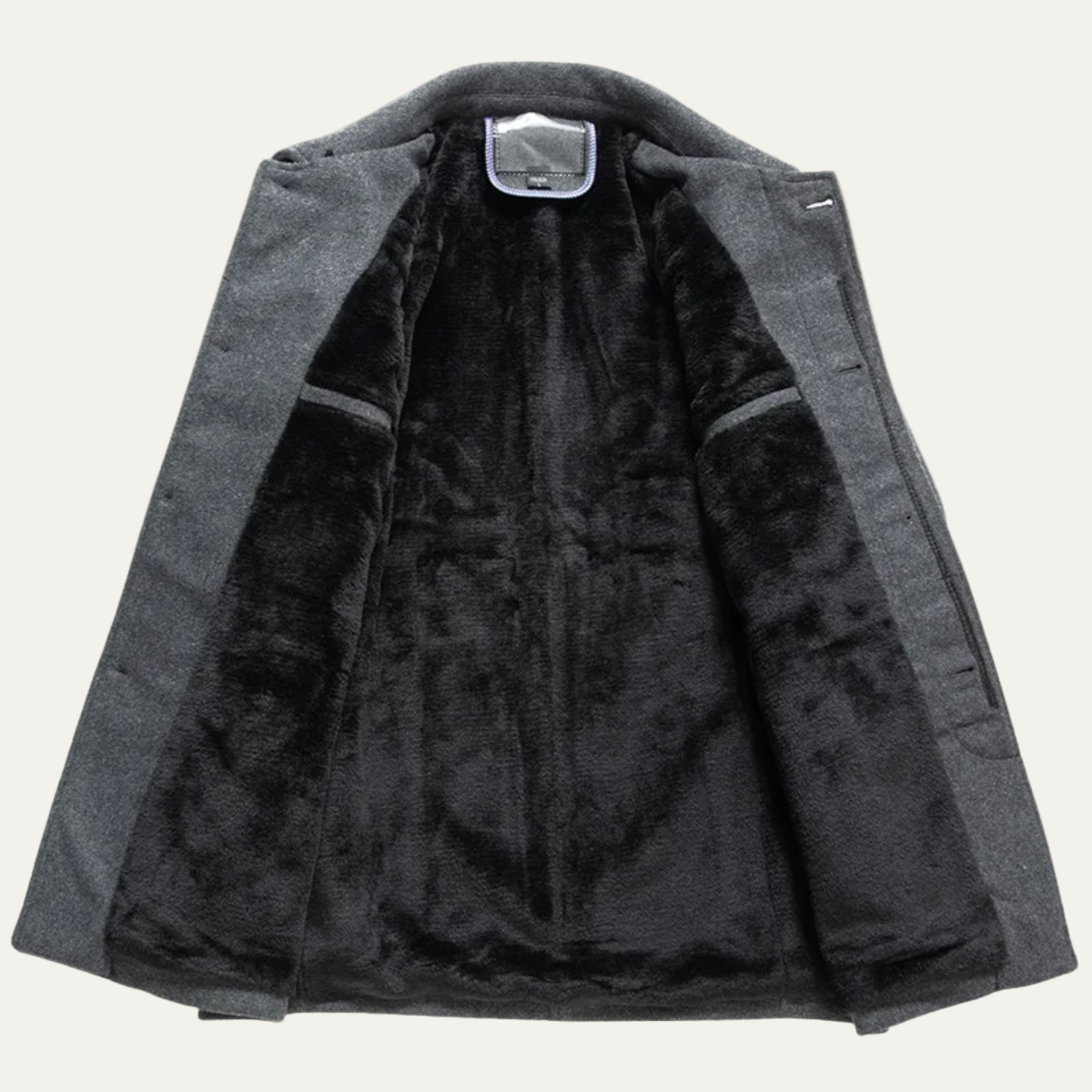 Men’s Plush Lined Three Button Mac Jacket