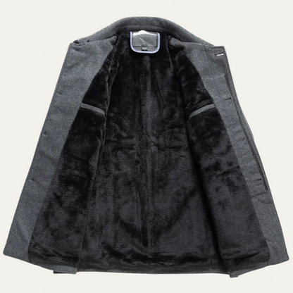Men’s Plush Lined Three Button Mac Jacket
