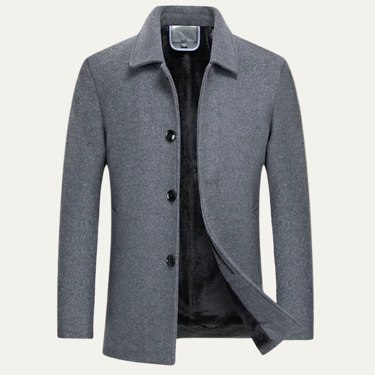 Men’s Plush Lined Three Button Mac Jacket