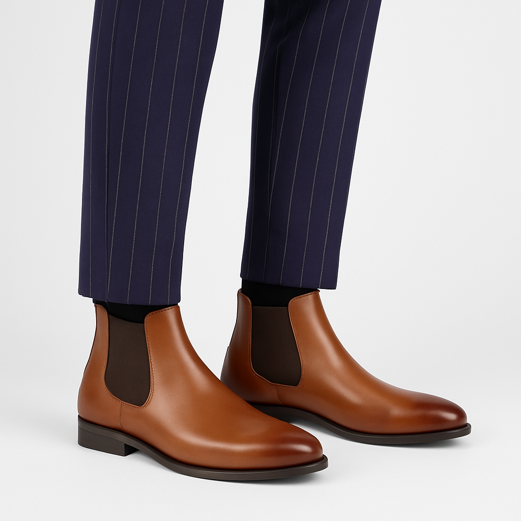 Men’s Polished Leather Chelsea Dress Boot