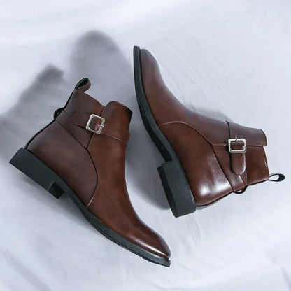 Men’s Classic Chelsea Boots with Side Zipper – Sleek Everyday Elegance and Comfort