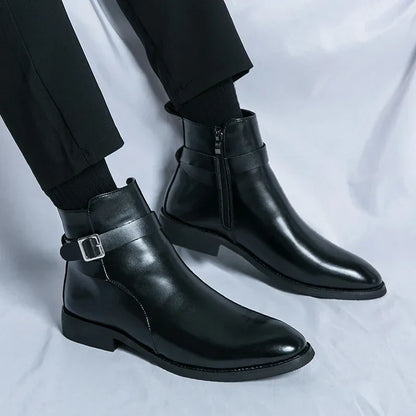 Men’s Classic Chelsea Boots with Side Zipper – Sleek Everyday Elegance and Comfort