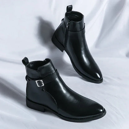 Men’s Classic Chelsea Boots with Side Zipper – Sleek Everyday Elegance and Comfort