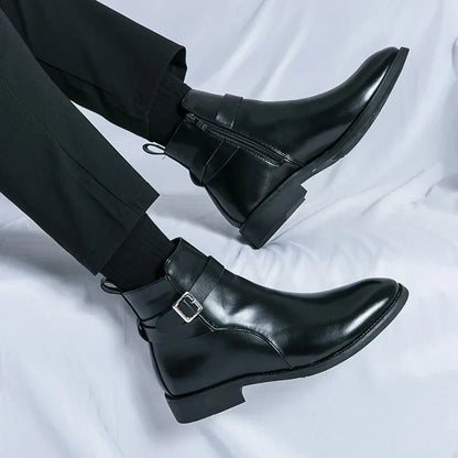 Men’s Classic Chelsea Boots with Side Zipper – Sleek Everyday Elegance and Comfort