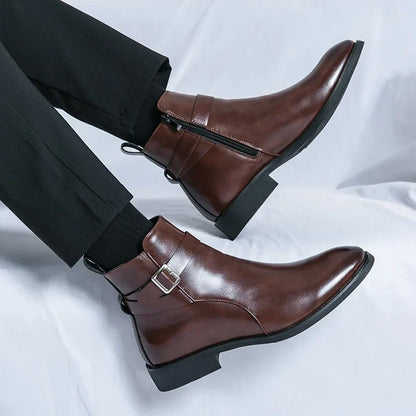 Men’s Classic Chelsea Boots with Side Zipper – Sleek Everyday Elegance and Comfort