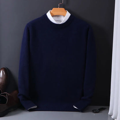 Men’s Classic Crew Neck Sweater – Refined Long Sleeve Knit