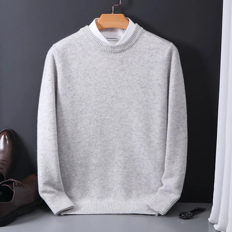 Men’s Classic Crew Neck Sweater – Refined Long Sleeve Knit