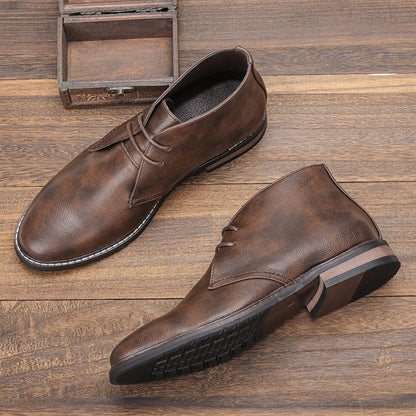Cevori Classic Formal Style Lace-Up Ankle Boots