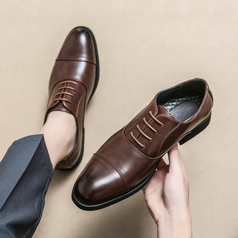 Men’s Classic Oxford Dress Shoes – Lace-Up Formal Footwear