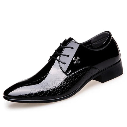 Men’s Classic Oxford Dress Shoes – Textured Finish – Formal Events & Weddings