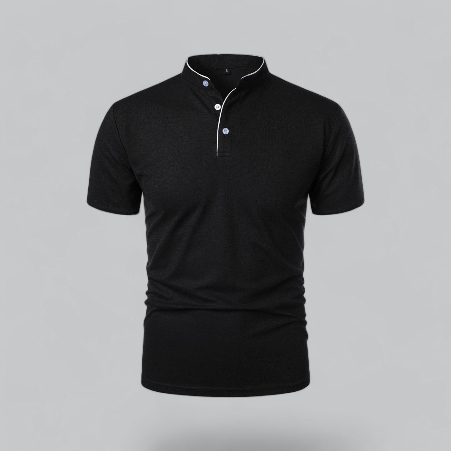 Men’s Collarless Polo Shirt – Timeless Old Money Style Essential