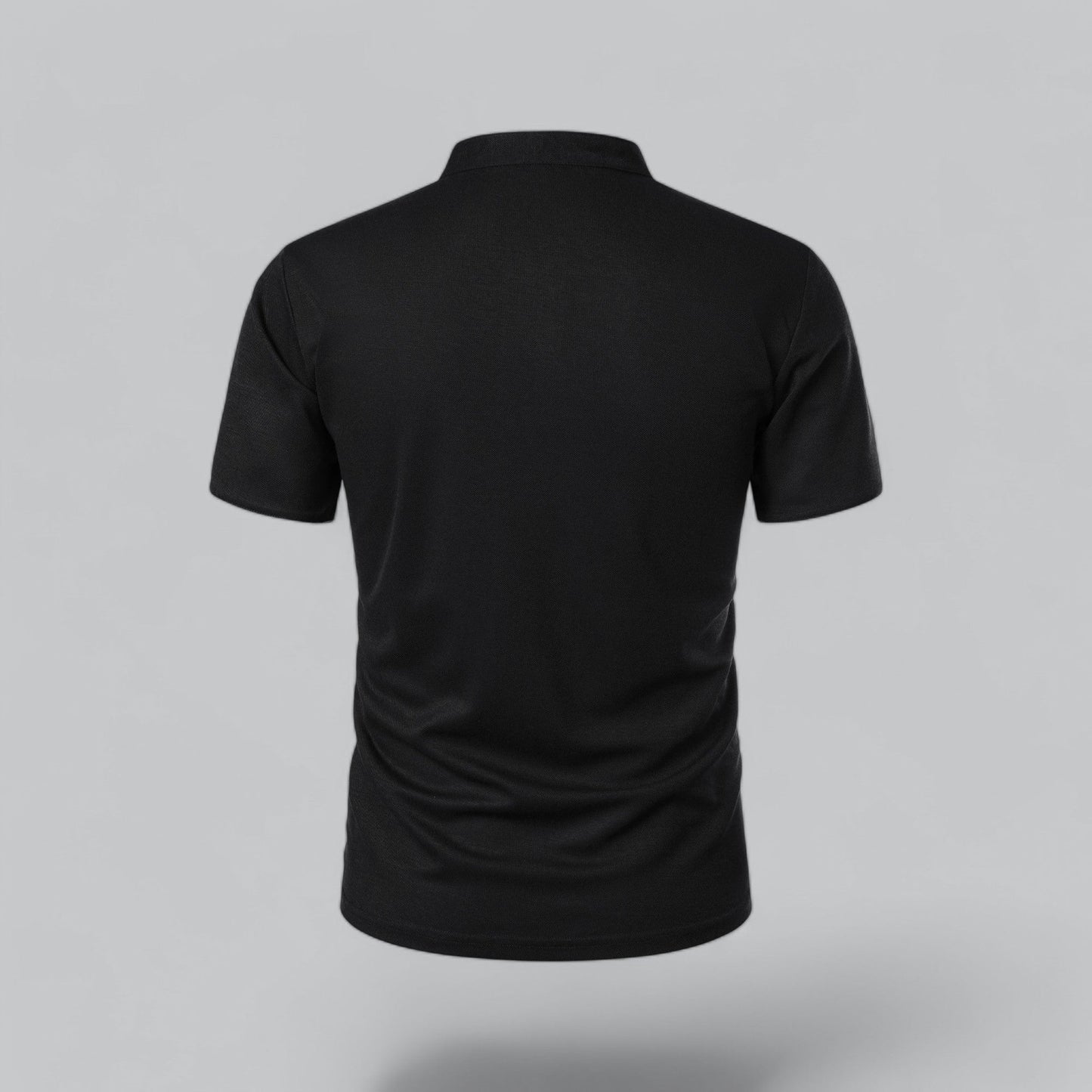 Men’s Collarless Polo Shirt – Timeless Old Money Style Essential
