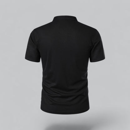 Men’s Collarless Polo Shirt – Timeless Old Money Style Essential