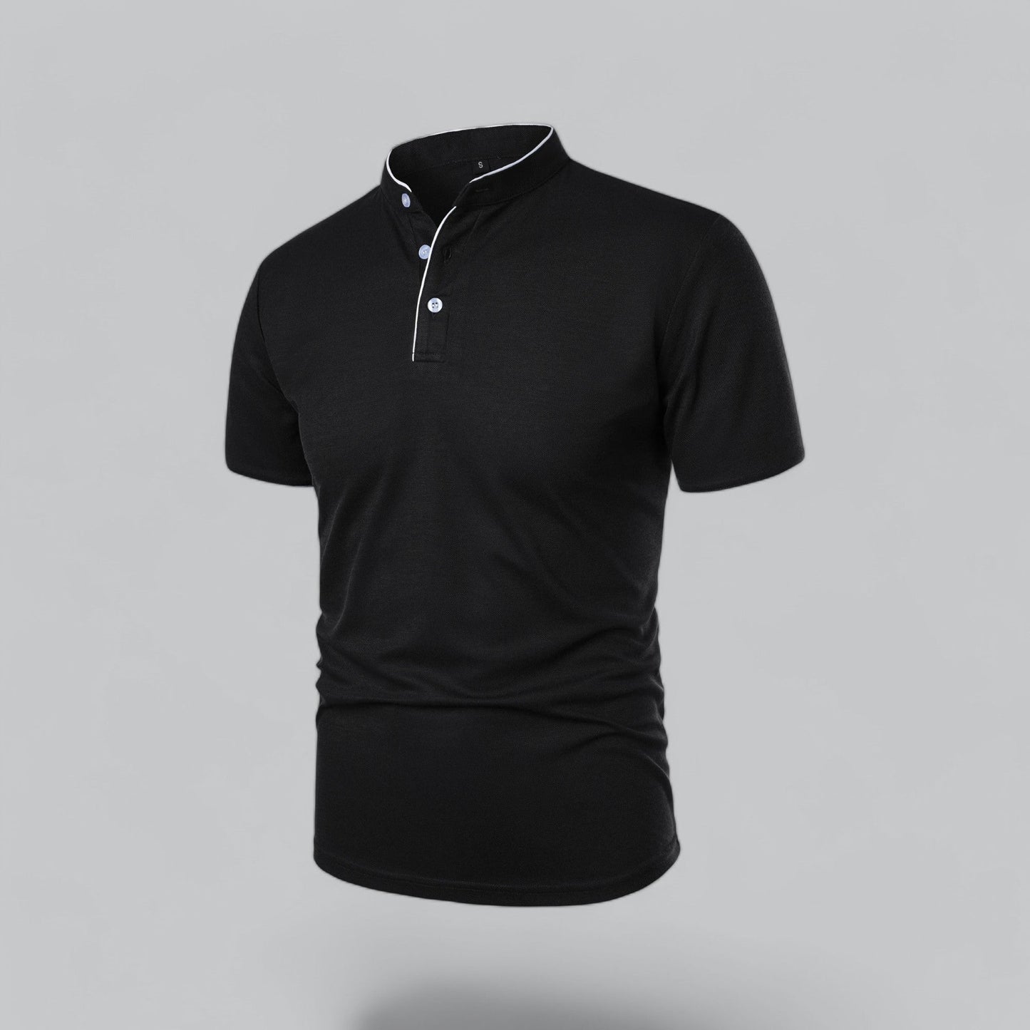 Men’s Collarless Polo Shirt – Timeless Old Money Style Essential