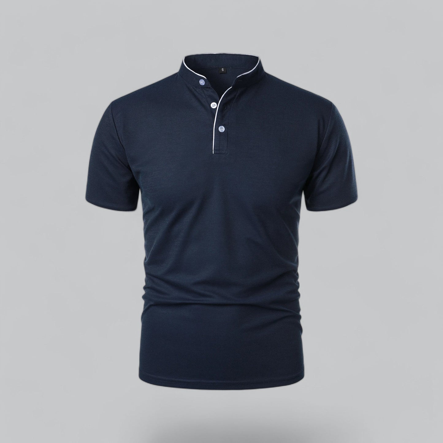 Men’s Collarless Polo Shirt – Timeless Old Money Style Essential