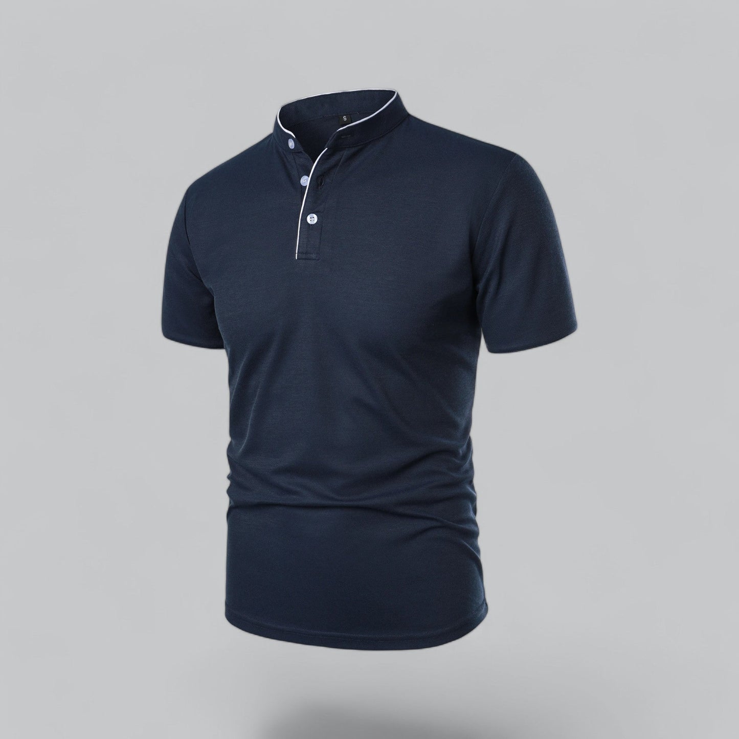 Men’s Collarless Polo Shirt – Timeless Old Money Style Essential
