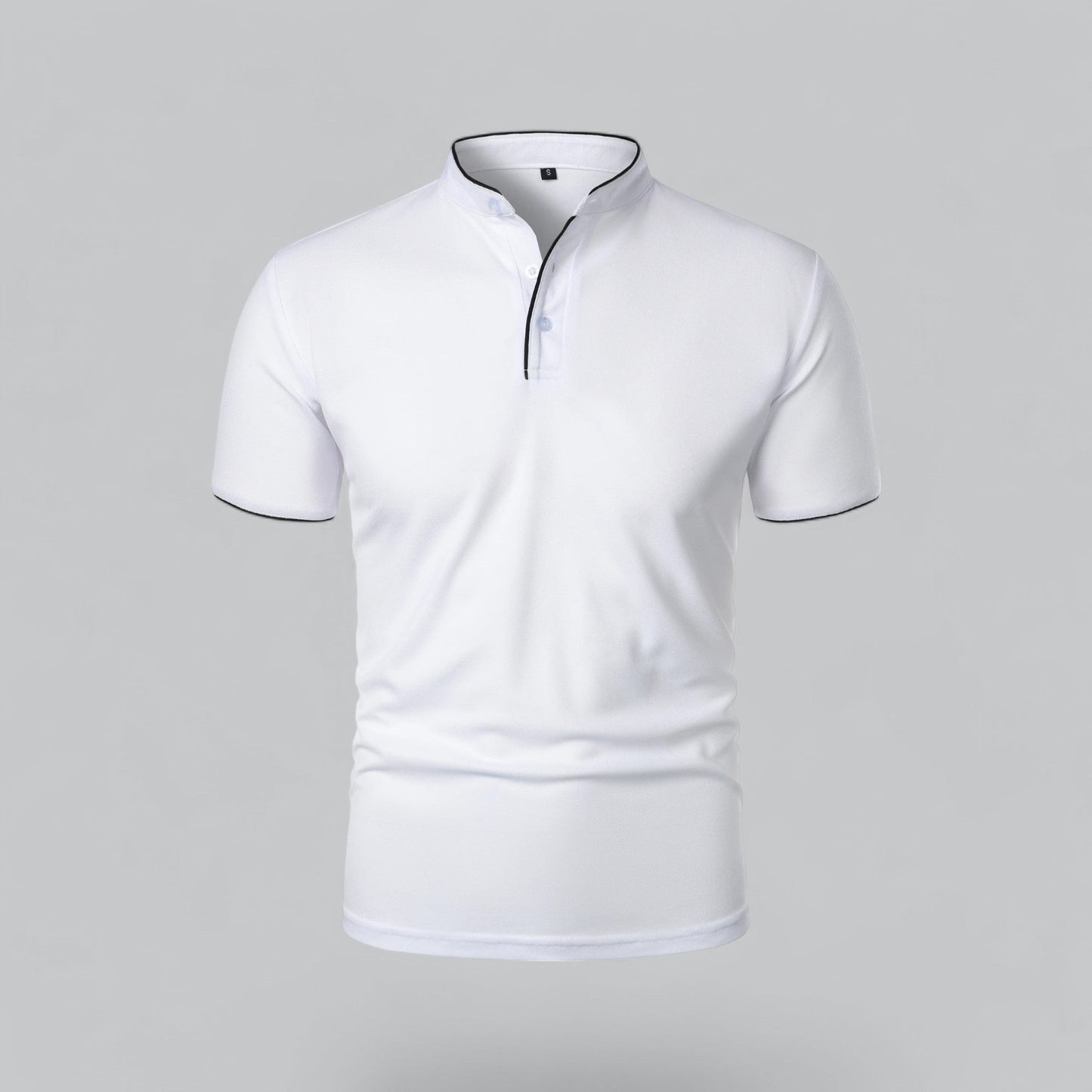 Men’s Collarless Polo Shirt – Timeless Old Money Style Essential