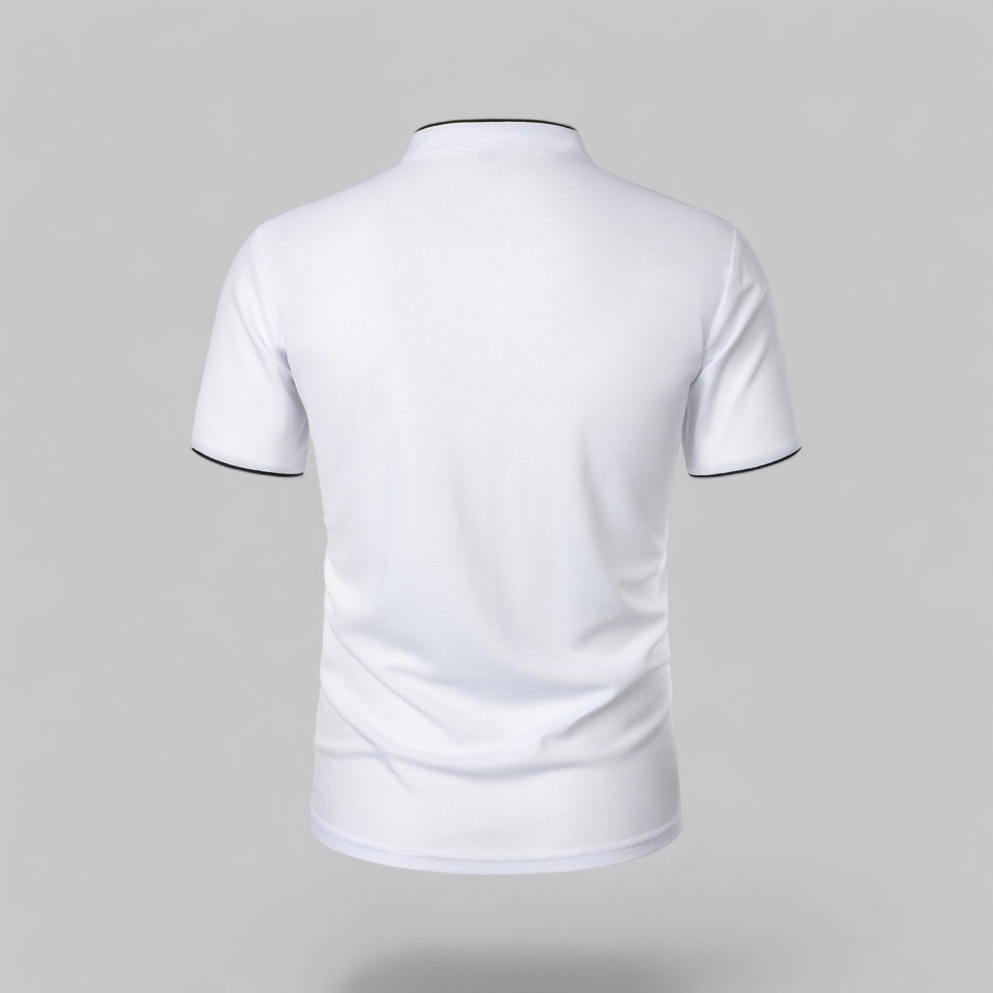 Men’s Collarless Polo Shirt – Timeless Old Money Style Essential