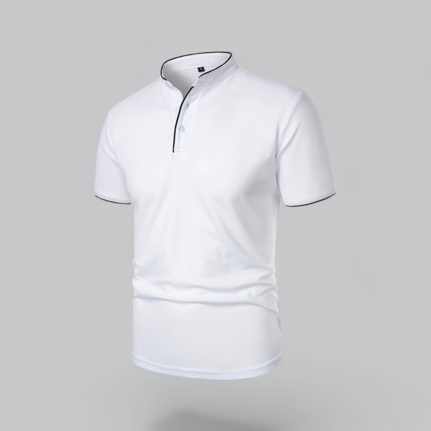 Men’s Collarless Polo Shirt – Timeless Old Money Style Essential